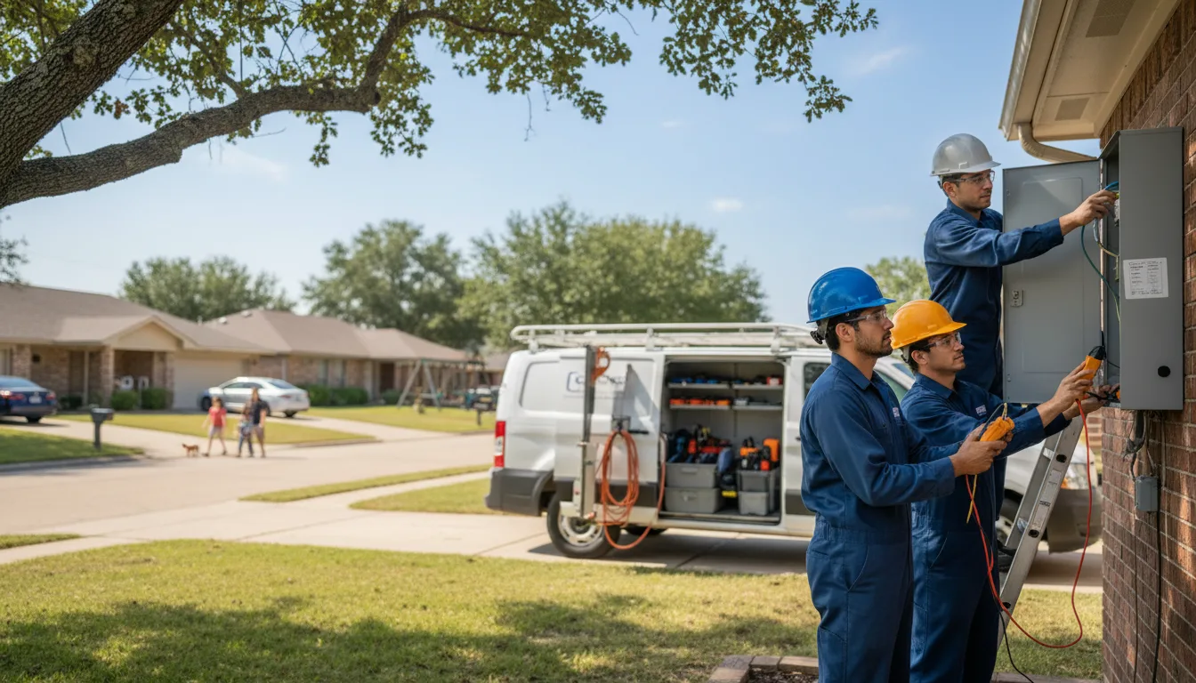 Certified electrician providing emergency electrical services in Cumby, TX